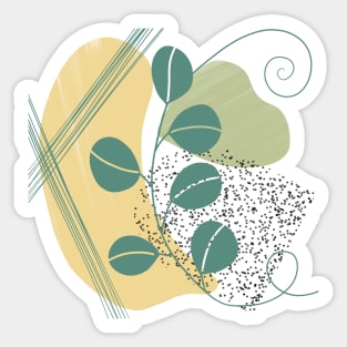 Botanical Nature Abstract Art Sticker